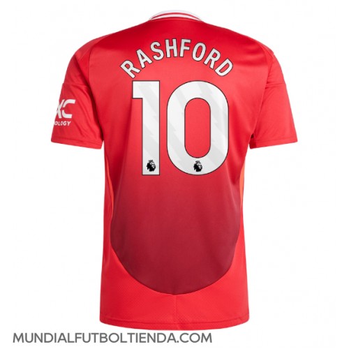 Camiseta Manchester United Marcus Rashford #10 Primera Equipación Replica 2024-25 mangas cortas